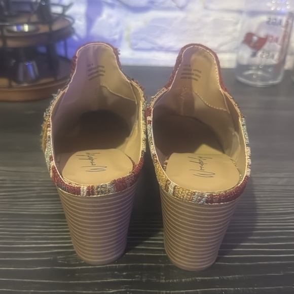 Multicolor Woven Women's heeled mules - Picture 3 of 7